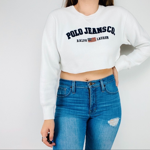 polo cropped sweatshirt